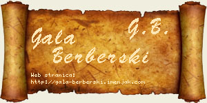 Gala Berberski vizit kartica